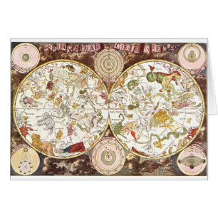 Carte céleste du XVIIème siècle