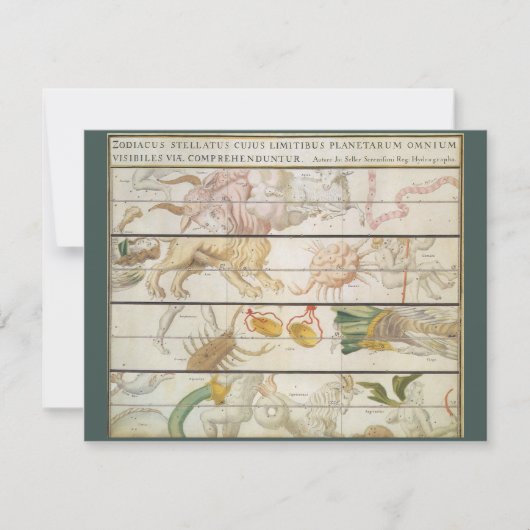 Carte céleste vintage, Astronomie par John Seller (Devant)