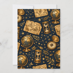 Carte céleste vintage et motif d'astronomie