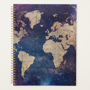 Carte céleste violette de l'ancien monde