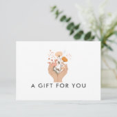 Carte Celestial Floral Salon Business Gift Certificate (Debout devant)