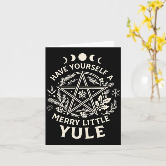 Carte Celestial Have Yourself A Merry Little Solstice Yu (Fleur jaune)