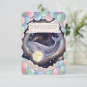 Carte Celestial Moon Baby Shower Thank You Card (Debout devant)