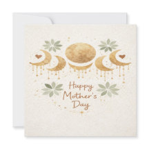 Celestial Moon Boho Mother's Day Card
