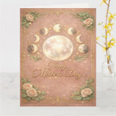 Carte Celestial Moon Phase Mother's Day Card (Fleur jaune)