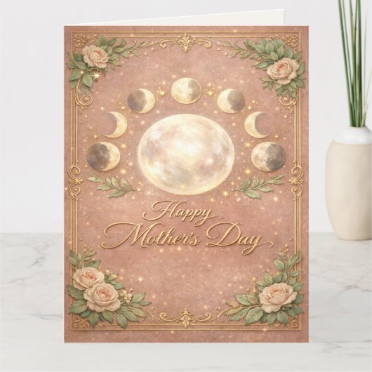 Carte Celestial Moon Phase Mother's Day Card (Devant)