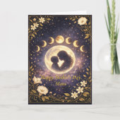 Carte Celestial Moon Phases Floral Night Sky Design (Devant)