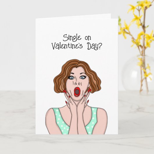 Carte Célibataire à la Saint-Valentin ? Moi aussi ! (Fleur jaune)