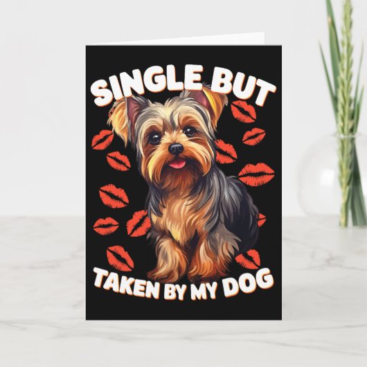 Carte Célibataire mais pris par mon chien (Devant)