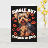 Carte Célibataire mais pris par mon chien (Fleur jaune)