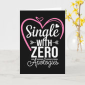 Carte Célibataire sans zéro excuses Anti Saint Valentin  (Fleur jaune)