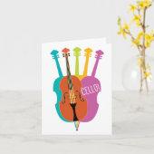 Carte Cello Hello Musical Instruments Colorful Note Card (Fleur jaune)