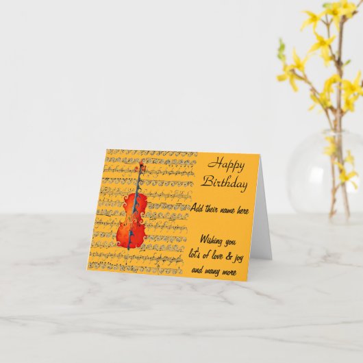 Carte Cello & I Rock !_ (Fleur jaune)