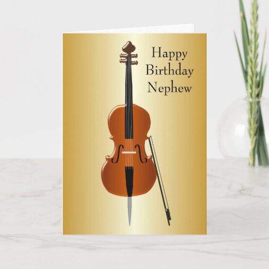 Carte Cello personnalisé Nephew Anniversaire (Devant)