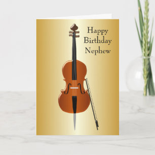 Carte Cello personnalisé Nephew Anniversaire