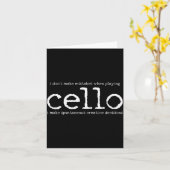 Carte Cello Player Cellist Funny Gift (Fleur jaune)