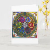 Carte Celtic Mandala 1 : Resurrection (carte) (Fleur jaune)