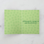 Carte Celtic Shamrock Folk Art Bonne chance (Intérieur)