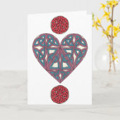 Carte celtique 2 de coeur (Fleur jaune)