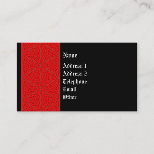 Carte celtique de profil - rouges (Devant)