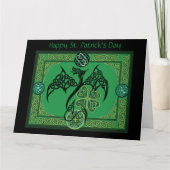 Carte Celtique irlandais de dragon vert (Devant)