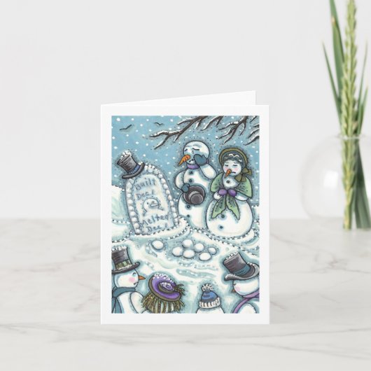 CARTE CEMETIÈRE DE NEIGE, MÉLTÉE AVANT SON TEMPS, VIDE (Devant)