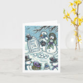 CARTE CEMETIÈRE DE NEIGE, MÉLTÉE AVANT SON TEMPS, VIDE (Fleur jaune)