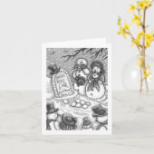 CARTE CEMETIÈRE DE NEIGE, MÉLTÉE AVANT SON TEMPS, VIDE (Fleur jaune)