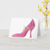 Carte Cendrillon Citation Miu Miu Chaussures Pompes Rose (Fleur jaune)