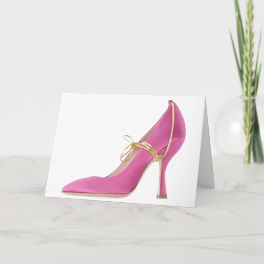 Carte Cendrillon Citation Miu Miu Chaussures Pompes Rose (Devant)