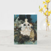 Carte Cendrillon et marraine gâteau (Fleur jaune)