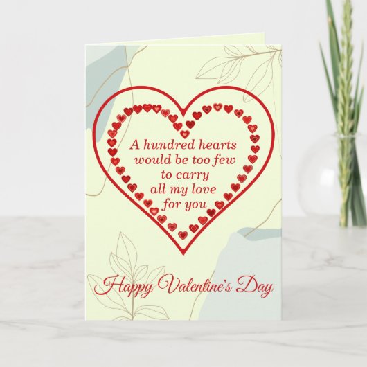 Carte Cent Coeurs, Valentin (Devant)