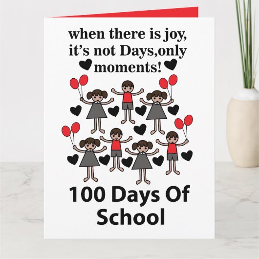 Carte Cent jours d'école (Devant)