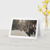 CARTE CENTRAL PARK ZOO DANS LA NEIGE (Fleur jaune)