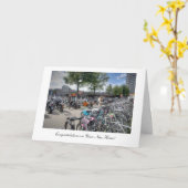 Carte Central Station Bikes, Félicitations à New Home (Fleur jaune)