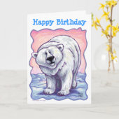 Carte Centre de la fête de l'ours polaire (Fleur jaune)