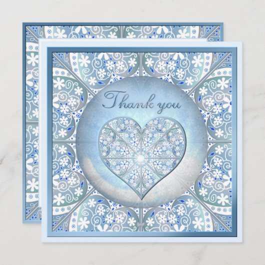 Carte Céramique Lace Bleu clair (Devant / Derrière)