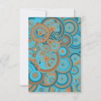 Cercle Concentré Dégradé Orange Rust Turquoise