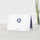 Carte Cercle d'art fractal bleu Joyeuse fête des pères (Dos)