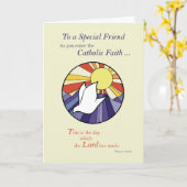 Carte Cercle de colombe de RCIA sur le jaune, ami, (Fleur jaune)