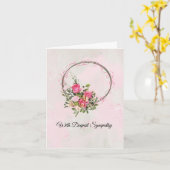 Carte Cercle de l'amour Sympathie Rose Wreath (Fleur jaune)