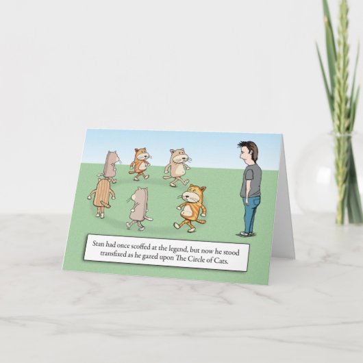 Carte Cercle drôle de chats Anniversaire (Devant)