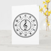 Carte Cercle musical des cinquièmes (Fleur jaune)