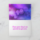 Carte Cercles Abstraits rose et violet Salutation Motif (Intérieur)