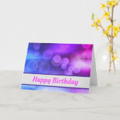 Carte Cercles Abstraits rose et violet Salutation Motif (Fleur jaune)