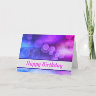 Carte Cercles Abstraits rose et violet Salutation Motif