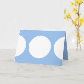Carte Cercles blancs sur bleu clair (Fleur jaune)