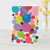 Carte Cercles d'art Abstraits Salutation (Fleur jaune)