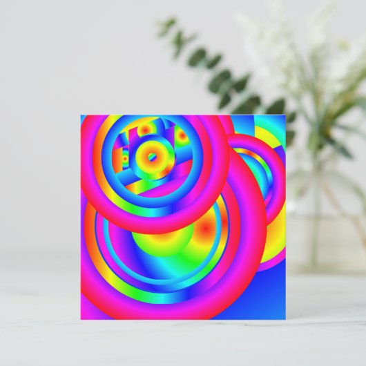 Carte Cercles de couleur (Debout devant)