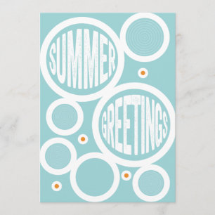 Carte Cercles de voeux d'été plat